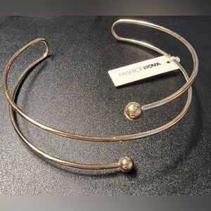 Fashion Nova Silly Happy Moments Gold Tone Neck Choker